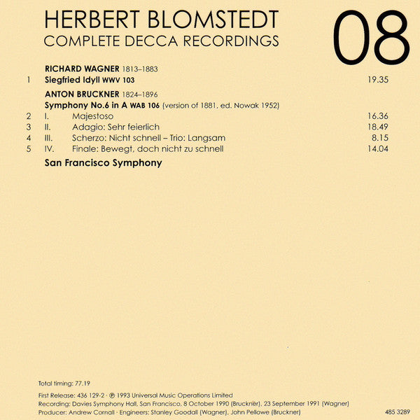 Herbert Blomstedt - Complete Decca Recordings (CD BOX SET) | - CLASSICAL *SEALED*