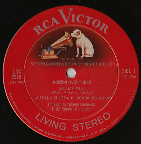 Gioacchino Rossini - Rossini Overtures (VINYL LP RCA Victor Red Seal – LSC-2318) | USED Excellent (EX) - CLASSICAL / USED *EXCELLENT+*