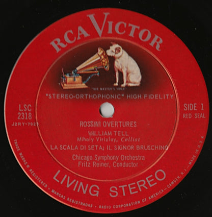 Gioacchino Rossini - Rossini Overtures (VINYL LP RCA Victor Red Seal – LSC-2318) | USED Excellent (EX) - CLASSICAL / USED *EXCELLENT+*