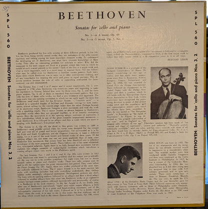 Sonatas For 'Cello and Piano | Excellent (EX) Near Mint (NM)