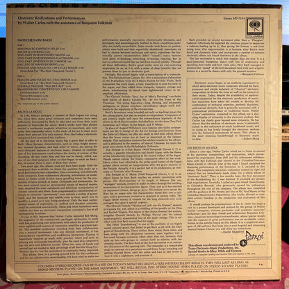 Switched-On Bach *TERRE HAUTE 1970* | Excellent (EX) Excellent (EX)