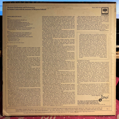 Walter Carlos - Switched-On Bach *TERRE HAUTE 1970* | Excellent (EX) Excellent (EX) - CLASSICAL / USED *EXCELLENT+*