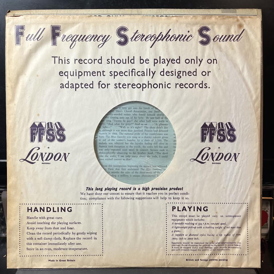 The Blue Danube (VINYL) | Excellent+ (EX+) Very Good Plus (VG+) - CLASSICAL / USED *EXCELLENT+*