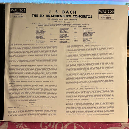 The Six Brandenburg Concertos | Excellent (EX) Very Good Plus (VG+)