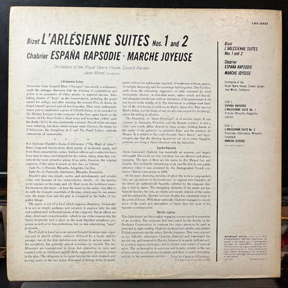 L'Arlésienne Suites 1 And 2 / España Rapsodie / Marche Joyeuse (VINYL) | Excellent+ (EX+) Excellent+ (EX+) - CLASSICAL / USED *EXCELLENT+*