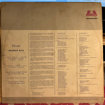 Wolfgang Amadeus Mozart - Requiem KV 626 *UK* | Excellent (EX) Excellent (EX) - CLASSICAL / USED *EXCELLENT+*