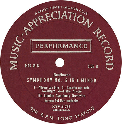 Symphony No. 5 In C Minor | Excellent (EX) Excellent (EX)