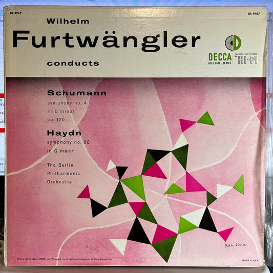 Wilhelm Furtwängler - Symphony No. 4 In D Minor, Op.120 / Symphony No. 88 In G Major | Excellent+ (EX+) Near Mint (NM) - CLASSICAL / USED *EXCELLENT+*