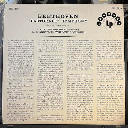 "Pastorale" Symphony No. 6 In F Major Opus 68 (VINYL) | Excellent+ (EX+) Near Mint (NM or M-) - CLASSICAL / USED *EXCELLENT+*