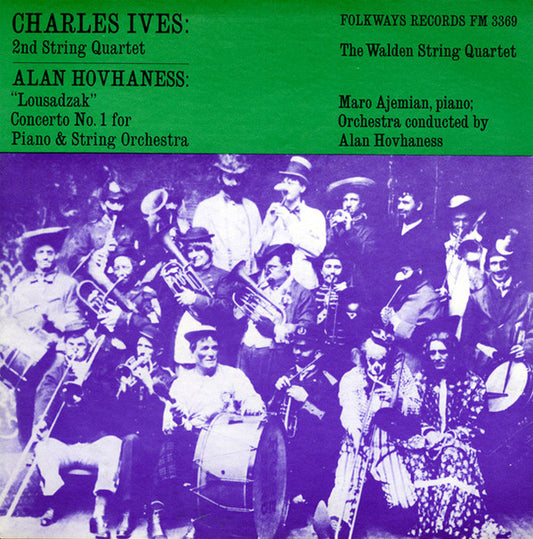 Charles Ives 2nd String Quartet / "Lousadzak" Concerto No. 1 For Piano & String Orchestra LP Excellent (EX) Excellent (EX)