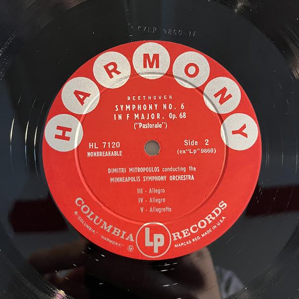 "Pastorale" Symphony No. 6 In F Major Opus 68 (VINYL) | Excellent+ (EX+) Near Mint (NM or M-) - CLASSICAL / USED *EXCELLENT+*