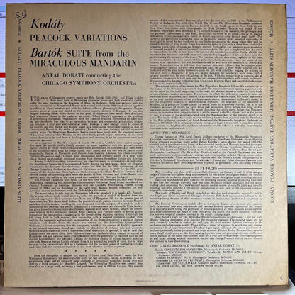 Zoltán Kodály - Peacock Variations / Suite From The Miraculous Mandarin | Excellent+ (EX+) Near Mint (NM) - CLASSICAL / USED *EXCELLENT+*