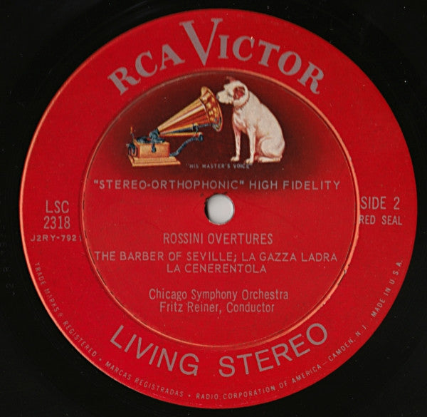 Gioacchino Rossini - Rossini Overtures (VINYL LP RCA Victor Red Seal – LSC-2318) | USED Excellent (EX) - CLASSICAL / USED *EXCELLENT+*