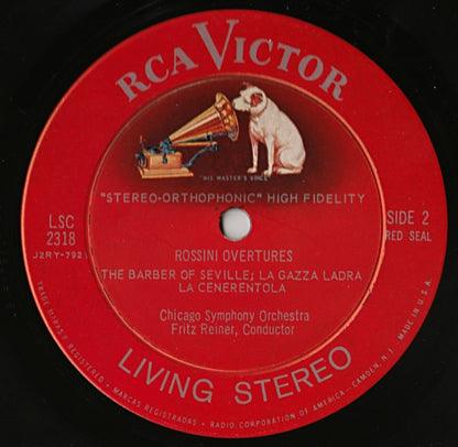 Gioacchino Rossini - Rossini Overtures (VINYL LP RCA Victor Red Seal – LSC-2318) | USED Excellent (EX) - CLASSICAL / USED *EXCELLENT+*