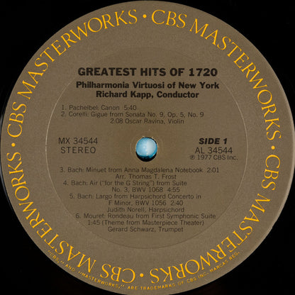 Philharmonia Virtuosi - Greatest Hits Of 1720 *REPRESS* | Very Good Plus (VG+) Excellent (EX) - CLASSICAL / USED *EXCELLENT+*