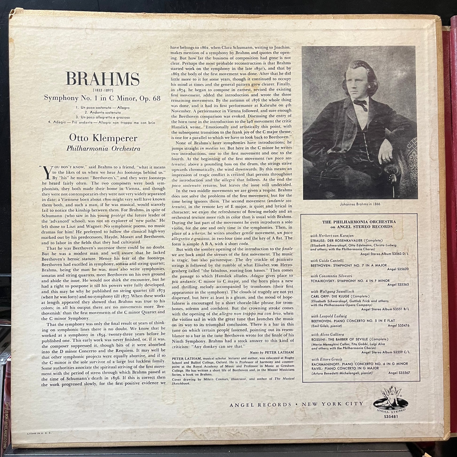 Symphony No. 1 in C Minor, Op. 68 (VINYL - 1ST PRESS) | Excellent+ (EX+) Very Good Plus Plus (VG++) - CLASSICAL / USED *EXCELLENT+*