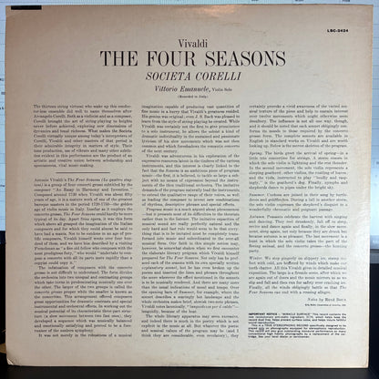 Antonio Vivaldi - The Four Seasons (VINYL LP RCA Victor Red Seal ‎– LSC-2424) | USED Excellent (EX) Excellent+ (EX+) - CLASSICAL / USED *EXCELLENT*