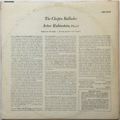 The Chopin Ballades (VINYL) | Excellent (EX) Excellent+ (EX+) - CLASSICAL / USED *EXCELLENT*