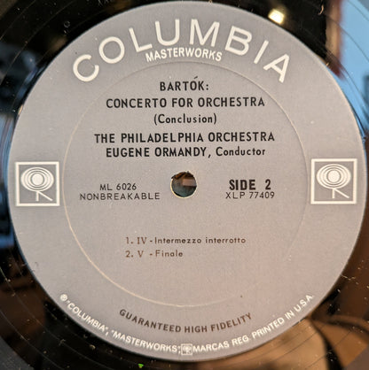 Béla Bartók - Concerto For Orchestra (A Brilliant Showpiece For Virtuoso Orchestra) | Excellent (EX) Excellent (EX) - CLASSICAL / USED *EXCELLENT*