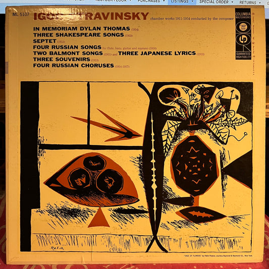 Igor Stravinsky - In Memoriam Dylan Thomas | Excellent (EX) Near Mint (NM) - CLASSICAL / USED *EXCELLENT*