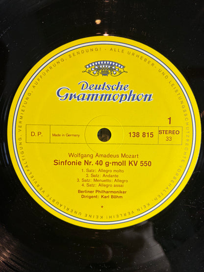 Symphonien Nr. 40 G-Moll = In G Minor KV 550 / Nr. 41 C-Dur = In C Major KV 551 "Jupiter" (VINYL) | Excellent (EX) Excellent (EX) - CLASSICAL / USED *EXCELLENT*