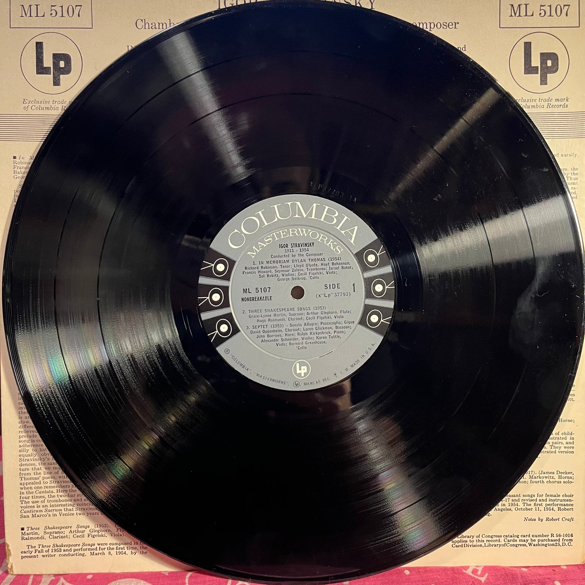Igor Stravinsky - In Memoriam Dylan Thomas | Excellent (EX) Near Mint (NM) - CLASSICAL / USED *EXCELLENT*