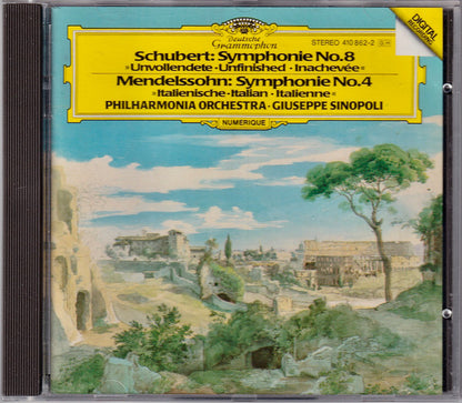 Schubert: Symphony No.8 "Unfinished" / Mendelssohn: Symphony No.4 "Italian" (CD) | Near Mint (NM) Near Mint (NM) - CLASSICAL / USED *NEAR MINT-*