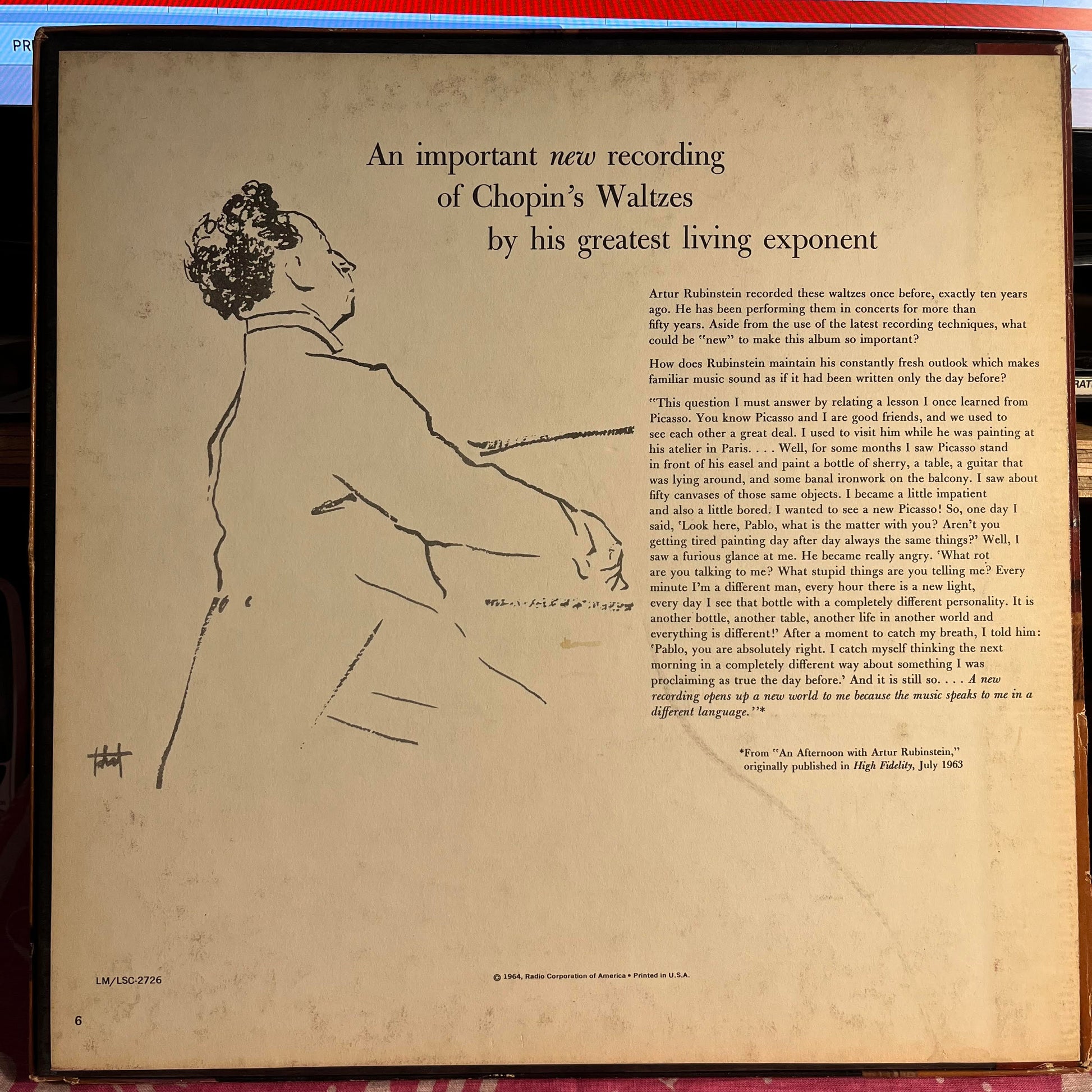 Arthur Rubinstein - Waltzes *RED SEAL/BOX* | Near Mint (NM) Very Good Plus (VG+) - CLASSICAL / USED *NEAR MINT-*