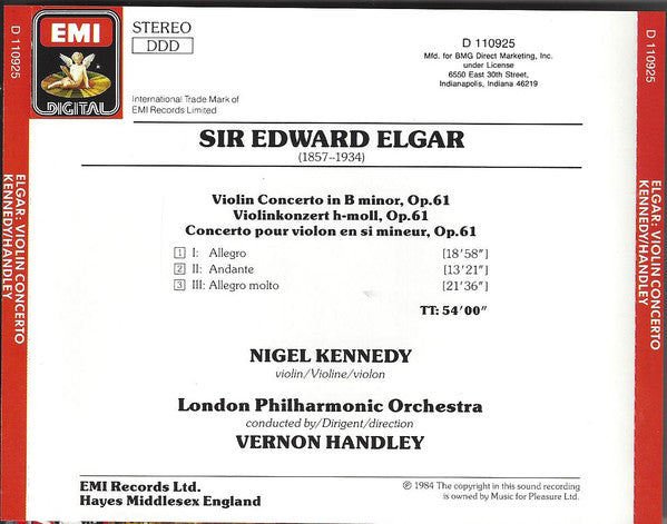 Violin Concerto (CD) | Near Mint (NM) Near Mint (NM) - CLASSICAL / USED *NEAR MINT-*