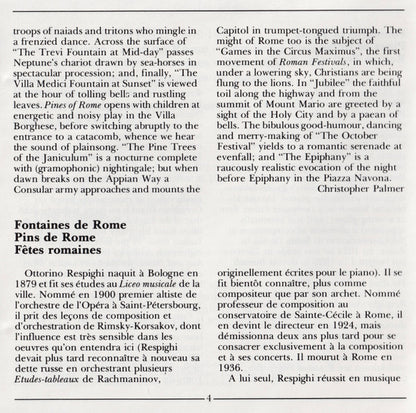 Pines Of Rome • Fountains Of Rome • Feste Romane (CD) | Near Mint (NM) Near Mint (NM) - CLASSICAL / USED *NEAR MINT-*