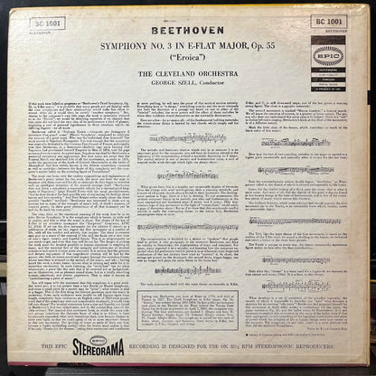 Symphony No. 3 In E-Flat Major, Op. 55 ("Eroica") (VINYL) | Near Mint- (NM-) Excellent+ (EX+) - CLASSICAL / USED *NEAR MINT-*