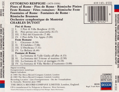 Pines Of Rome • Fountains Of Rome • Feste Romane (CD) | Near Mint (NM) Near Mint (NM) - CLASSICAL / USED *NEAR MINT-*