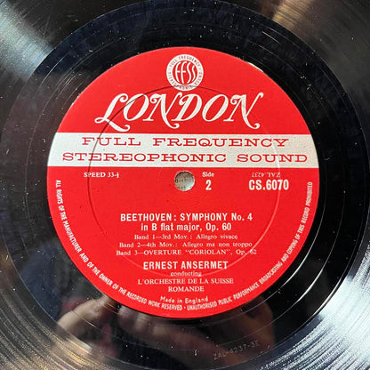Symphony No. 4 In B Flat Major Opus 60 + Overture "Coriolan" Op. 62 (VINYL) | Near Mint- (NM-) Near Mint- (NM-) - CLASSICAL / USED *NEAR MINT-*