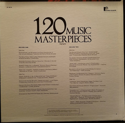120 Music Masterpieces Highlights Vol. 2 (2xVINYL) | Near Mint- (NM-) Excellent+ (EX+) - CLASSICAL / USED *NEAR MINT-*
