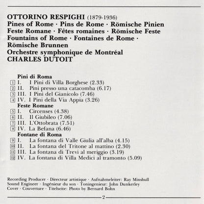 Pines Of Rome • Fountains Of Rome • Feste Romane (CD) | Near Mint (NM) Near Mint (NM) - CLASSICAL / USED *NEAR MINT-*