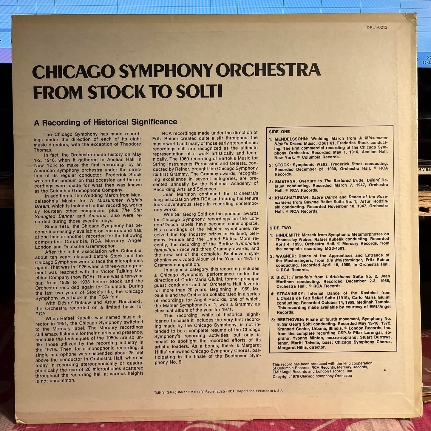 Chicago Symphony Orchestra - From Stock To Solti - A Recording Of Historical Significance | Near Mint (NM) Excellent (EX) - CLASSICAL / USED *NEAR MINT-*