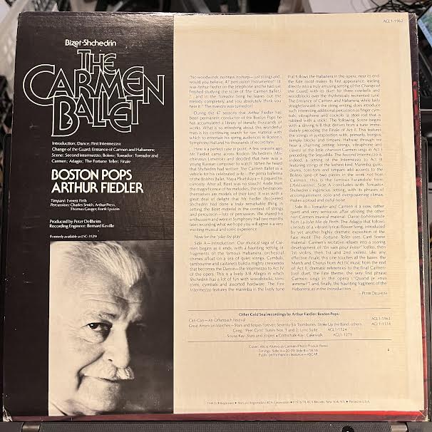 The Carmen Ballet (VINYL) | Near Mint- (NM-) Excellent+ (EX+) - CLASSICAL / USED *NEAR MINT-*