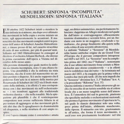 Schubert: Symphony No.8 "Unfinished" / Mendelssohn: Symphony No.4 "Italian" (CD) | Near Mint (NM) Near Mint (NM) - CLASSICAL / USED *NEAR MINT-*