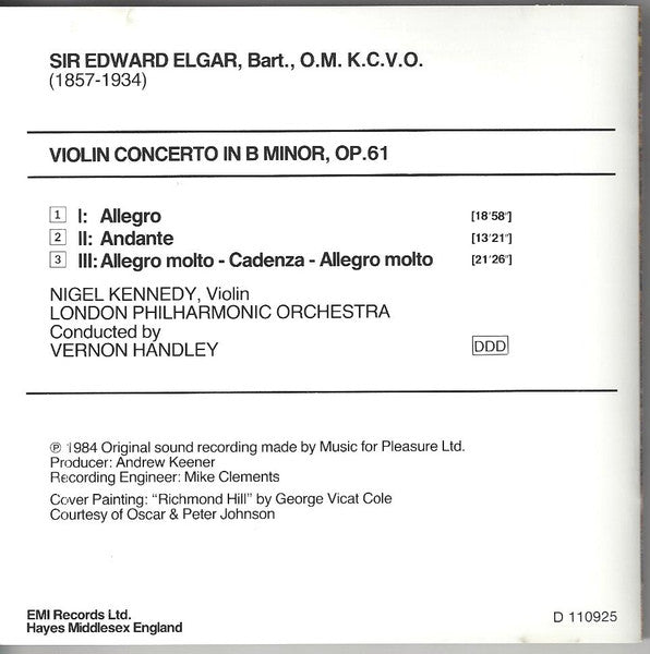 Violin Concerto (CD) | Near Mint (NM) Near Mint (NM) - CLASSICAL / USED *NEAR MINT-*