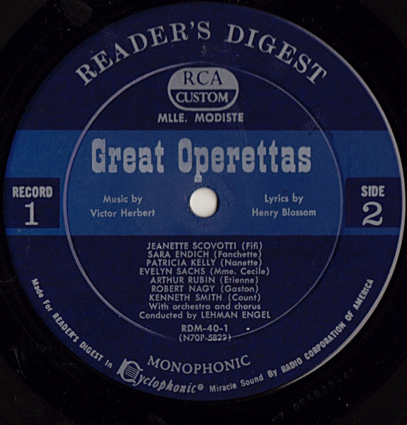 Various - Treasury Of Great Operettas | Near Mint (NM) Very Good (VG) - CLASSICAL / USED *NEAR MINT/BOX*