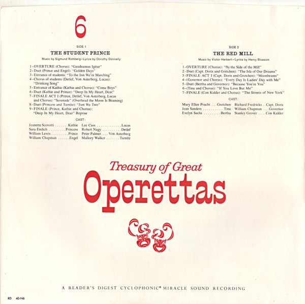 Various - Treasury Of Great Operettas | Near Mint (NM) Very Good (VG) - CLASSICAL / USED *NEAR MINT/BOX*