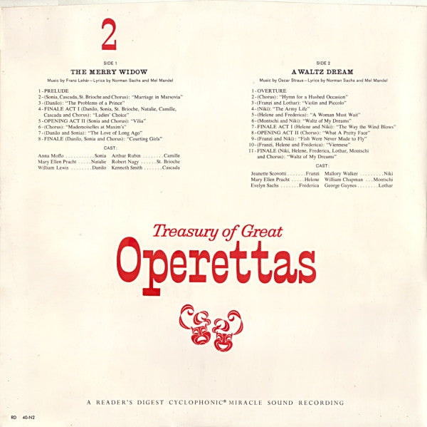 Various - Treasury Of Great Operettas | Near Mint (NM) Very Good (VG) - CLASSICAL / USED *NEAR MINT/BOX*