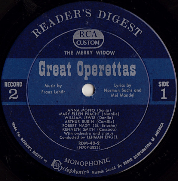 Various - Treasury Of Great Operettas | Near Mint (NM) Very Good (VG) - CLASSICAL / USED *NEAR MINT/BOX*