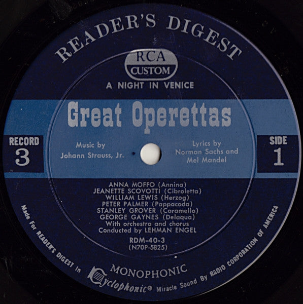 Various - Treasury Of Great Operettas | Near Mint (NM) Very Good (VG) - CLASSICAL / USED *NEAR MINT/BOX*