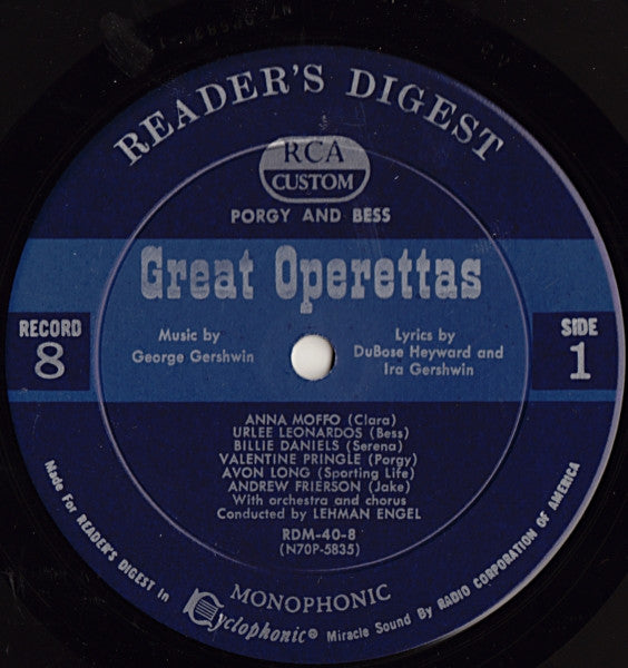 Various - Treasury Of Great Operettas | Near Mint (NM) Very Good (VG) - CLASSICAL / USED *NEAR MINT/BOX*