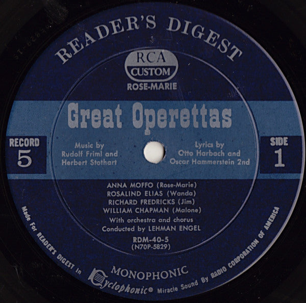 Various - Treasury Of Great Operettas | Near Mint (NM) Very Good (VG) - CLASSICAL / USED *NEAR MINT/BOX*