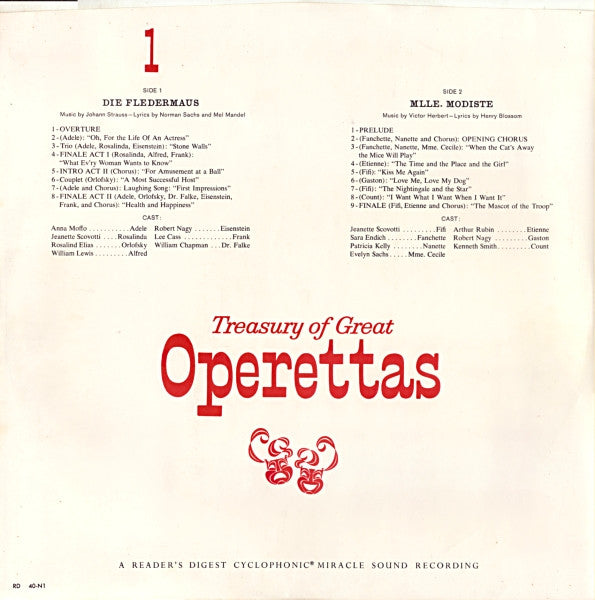 Various - Treasury Of Great Operettas | Near Mint (NM) Very Good (VG) - CLASSICAL / USED *NEAR MINT/BOX*