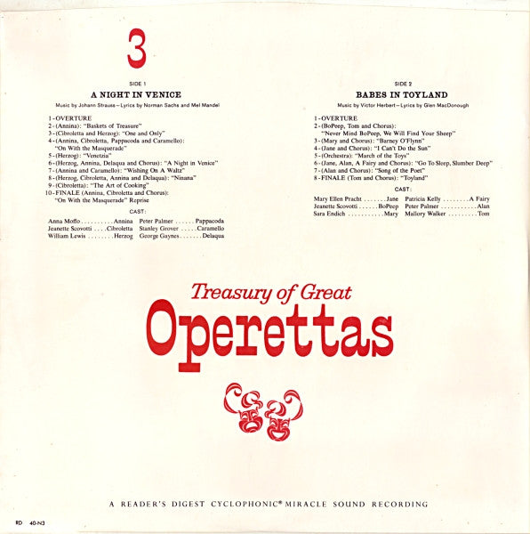 Various - Treasury Of Great Operettas | Near Mint (NM) Very Good (VG) - CLASSICAL / USED *NEAR MINT/BOX*