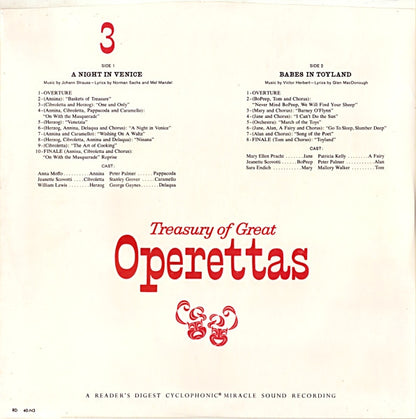 Various - Treasury Of Great Operettas | Near Mint (NM) Very Good (VG) - CLASSICAL / USED *NEAR MINT/BOX*