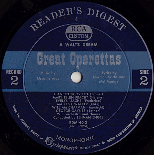 Various - Treasury Of Great Operettas | Near Mint (NM) Very Good (VG) - CLASSICAL / USED *NEAR MINT/BOX*